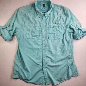 Ocean & Coast Men's Size XL Fishing Shirt Long Sleeve Vented Breathable Teal